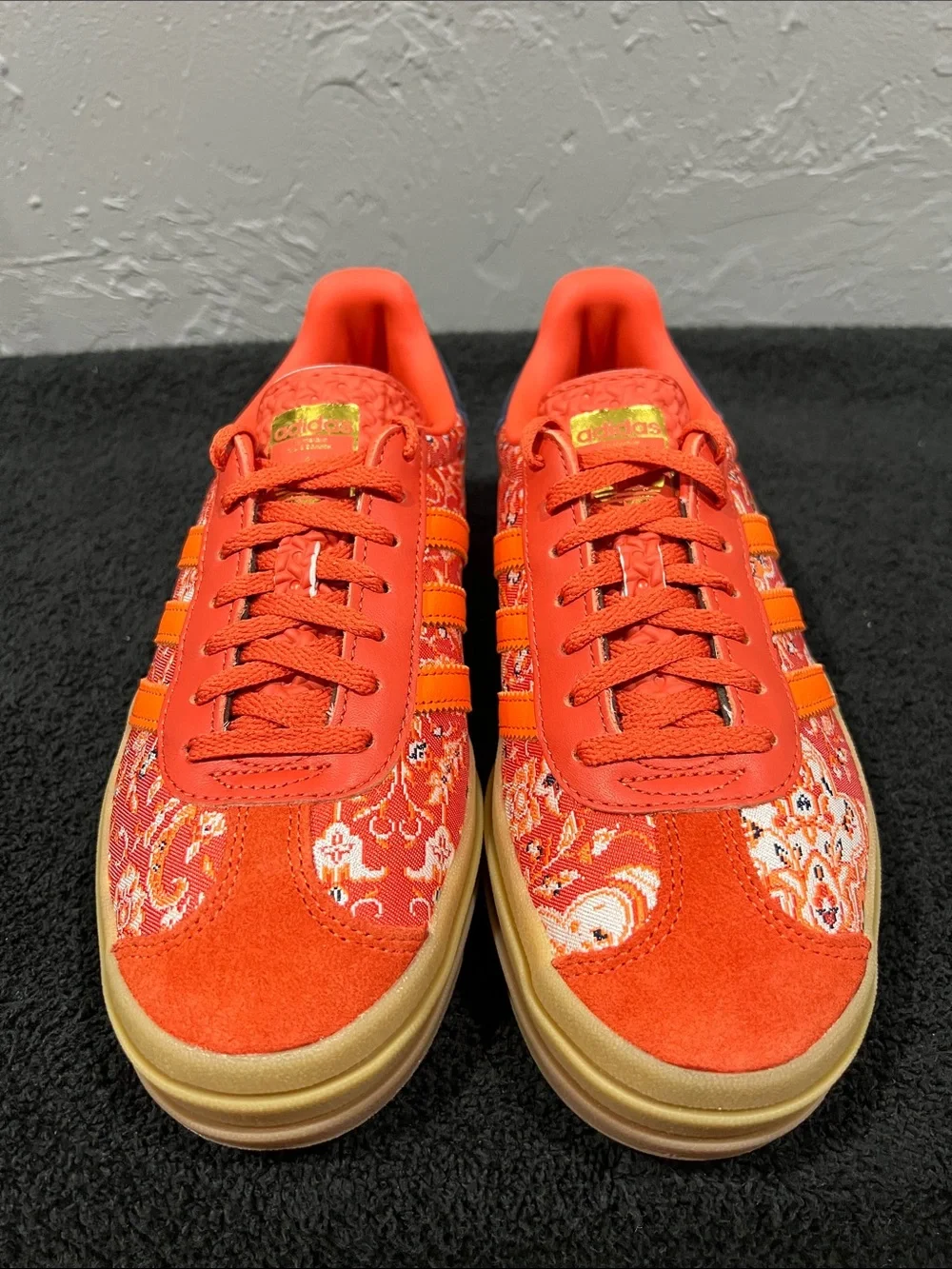 🔥 ADIDAS Gazelle Bold Ornate Preloved Red Paisley Sneakers Women’s  Sz 7 - RARE